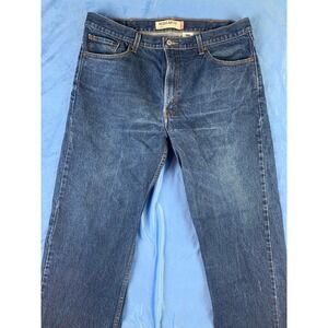 Levi Strauss 505 Regular Fit Dark Wash Denim Jeans Mens W40 L30